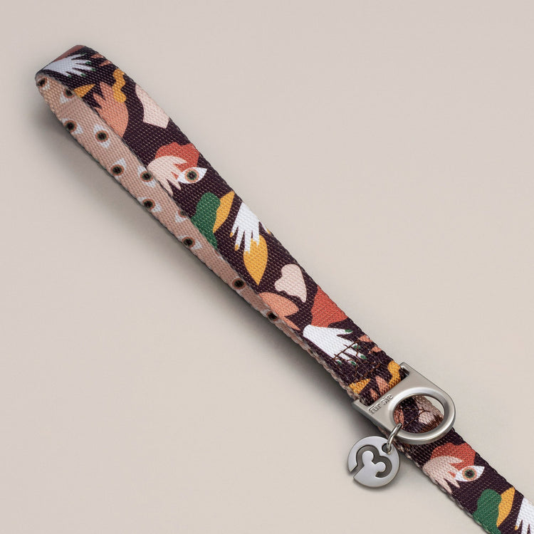 Clemens leash handle with D-ring and Fur Sie charm