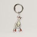 Fur Sie Bestie charm, a playful acrylic yellow dog collar charm featuring a cartoon chicken toy design 