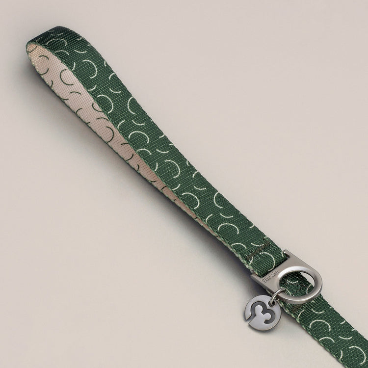 Sabine leash handle with D-ring and a Fur Sie charm