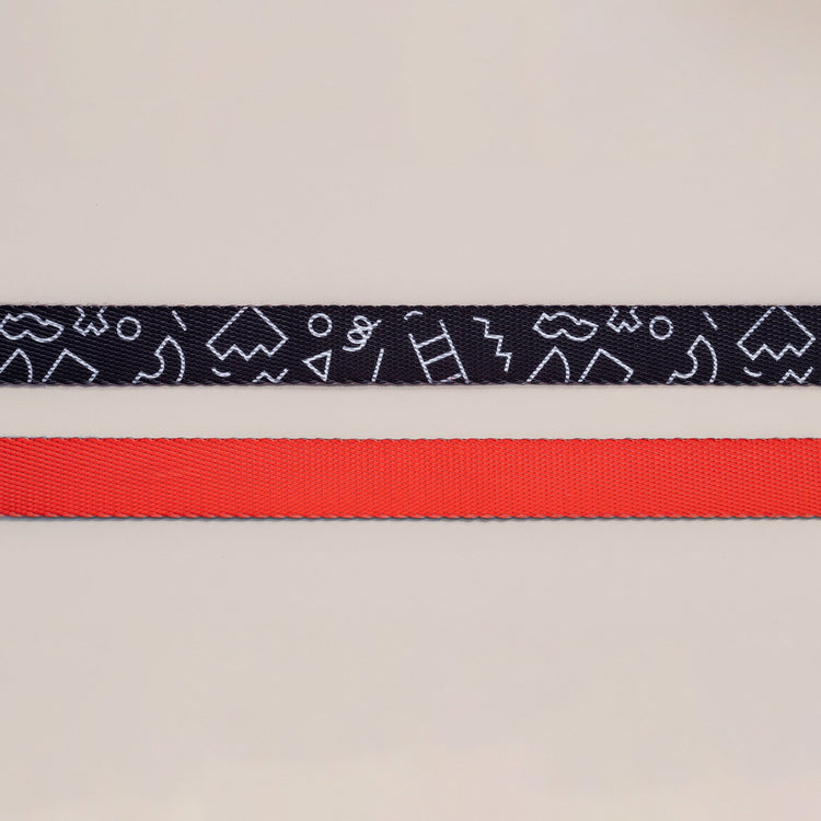 Otis leash double-sided patterns