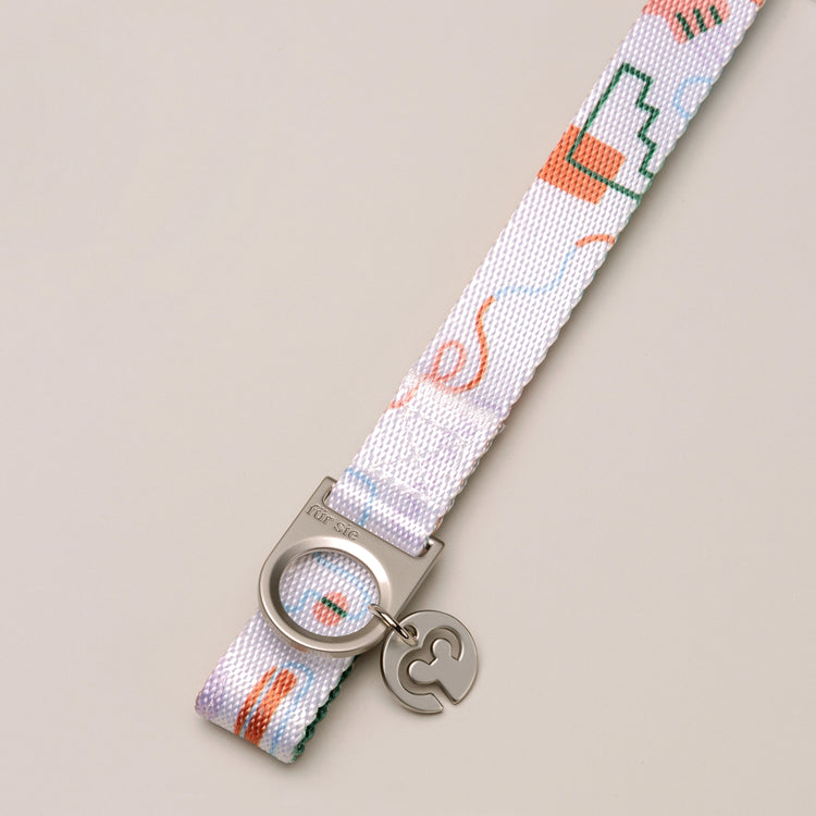 Matteo dog collar d-ring, attached to Fur Sie logo charm 